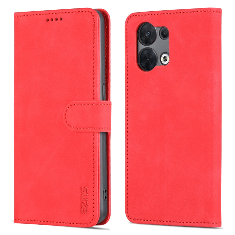 For OPPO Reno8 AZNS Skin Feel Calf Texture Flip Leather Phone Case