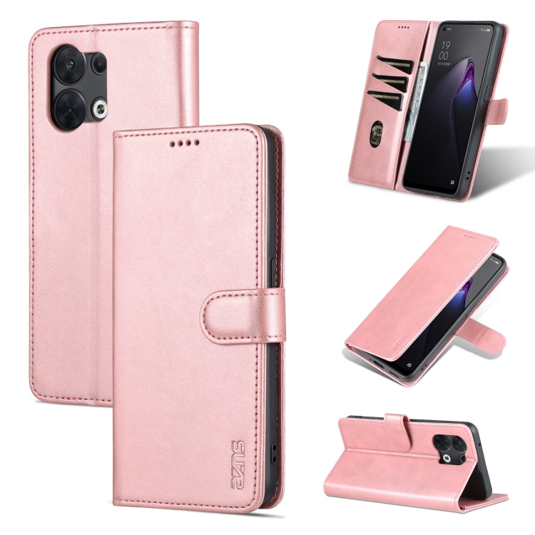For OPPO Reno8 AZNS Skin Feel Calf Texture Flip Leather Phone Case