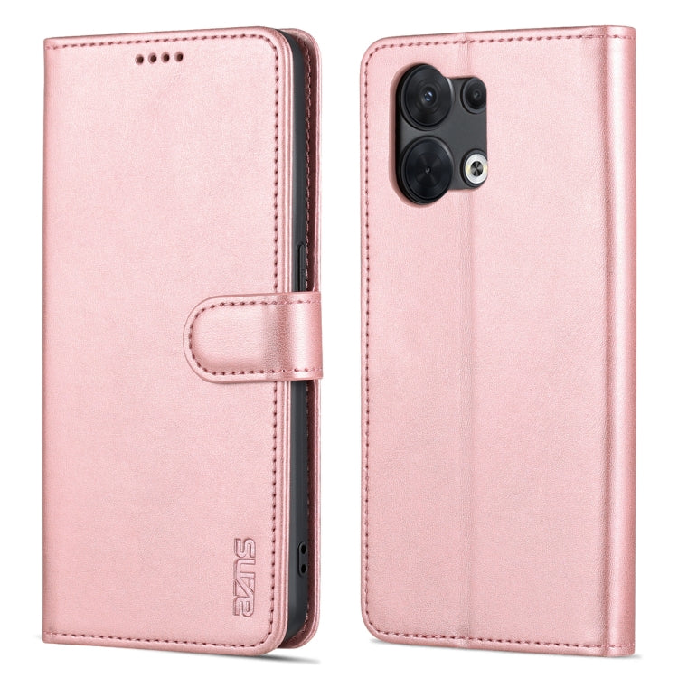 For OPPO Reno8 AZNS Skin Feel Calf Texture Flip Leather Phone Case