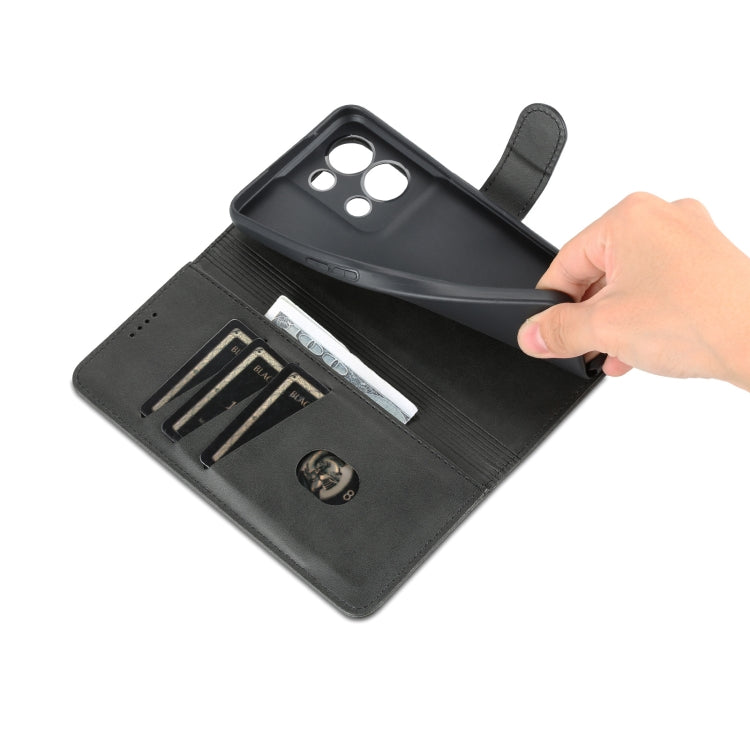 For OPPO Reno8 Pro AZNS Skin Feel Calf Texture Flip Leather Phone Case