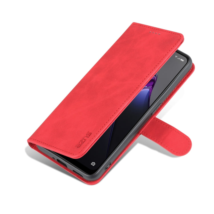 For OPPO Reno8 Pro AZNS Skin Feel Calf Texture Flip Leather Phone Case