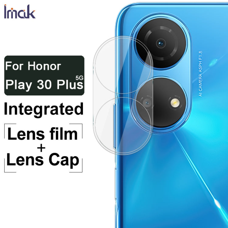 For Honor Play 30 Plus 5G / X7 2022 imak Integrated Rear Camera Lens Tempered Glass Film with Lens Cap