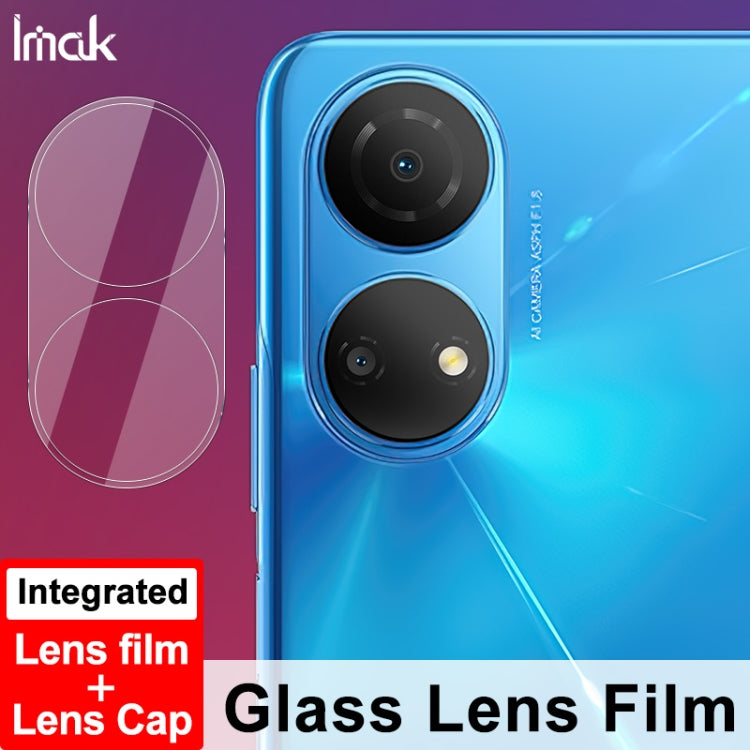 For Honor Play 30 Plus 5G / X7 2022 imak Integrated Rear Camera Lens Tempered Glass Film with Lens Cap