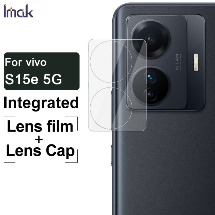 For vivo S15e 5G imak Integrated Rear Camera Lens Tempered Glass Film with Lens Cap