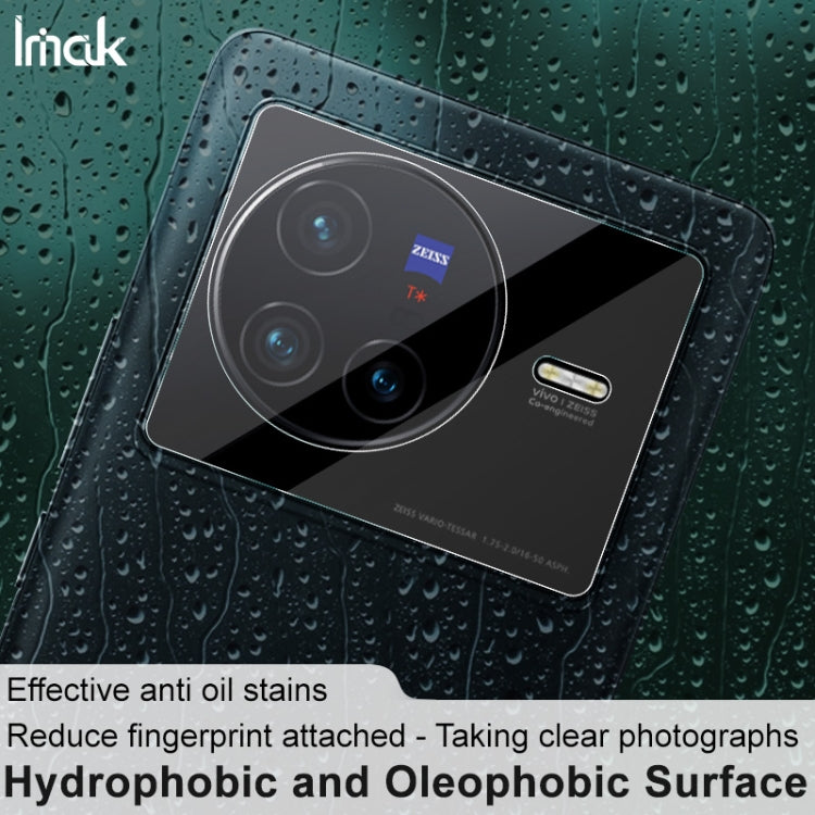 For vivo X80 5G imak Integrated Rear Camera Lens Tempered Glass Film with Lens Cap