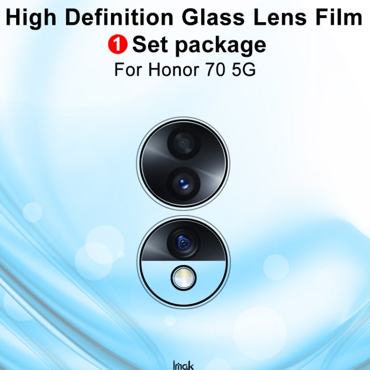 For Honor 70 5G IMAK Rear Camera Glass Lens Film, 1 Set Package