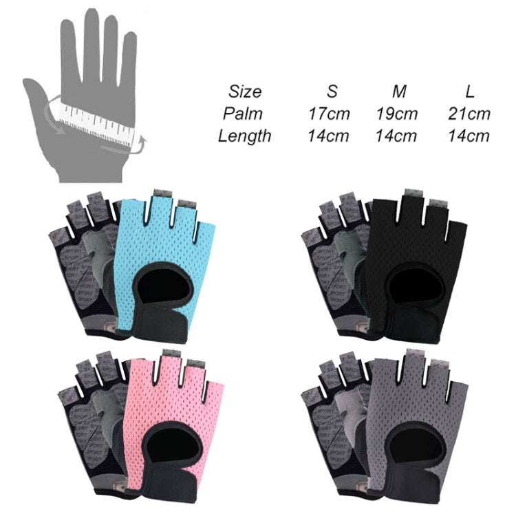 Outdoor Half-finger Cycling Fitness Non-slip Breathable Thin Sports Gloves, Size:S