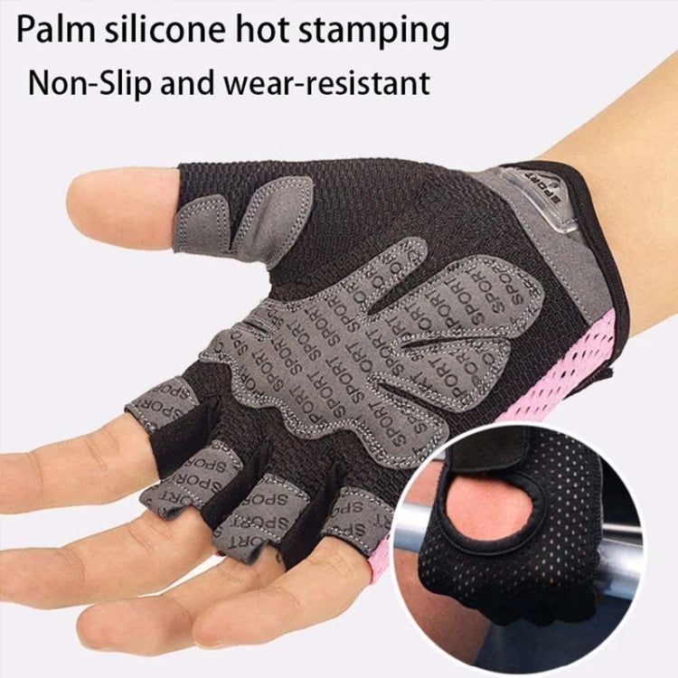 Outdoor Half-finger Cycling Fitness Non-slip Breathable Thin Sports Gloves, Size:M