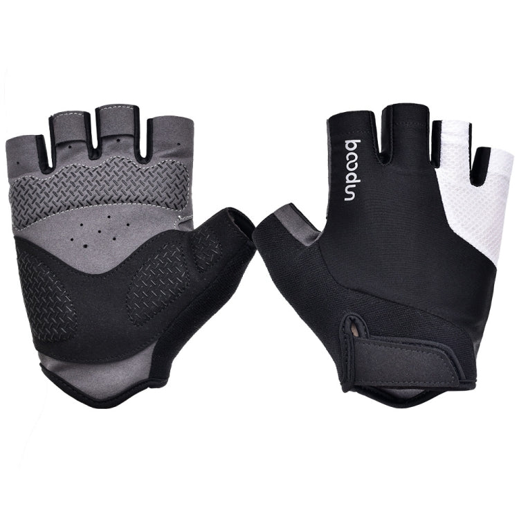 BOODUN Non-slip Half Finger Shock Absorption Breathable Heat Dissipation Outdoor Riding Gloves, Size:M