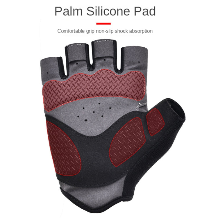 BOODUN Non-slip Half Finger Shock Absorption Breathable Heat Dissipation Outdoor Riding Gloves, Size:M