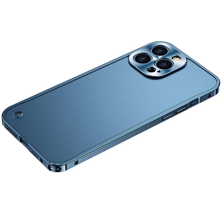 For iPhone 14 Pro Max Metal Frame + Frosted PC Phone Case