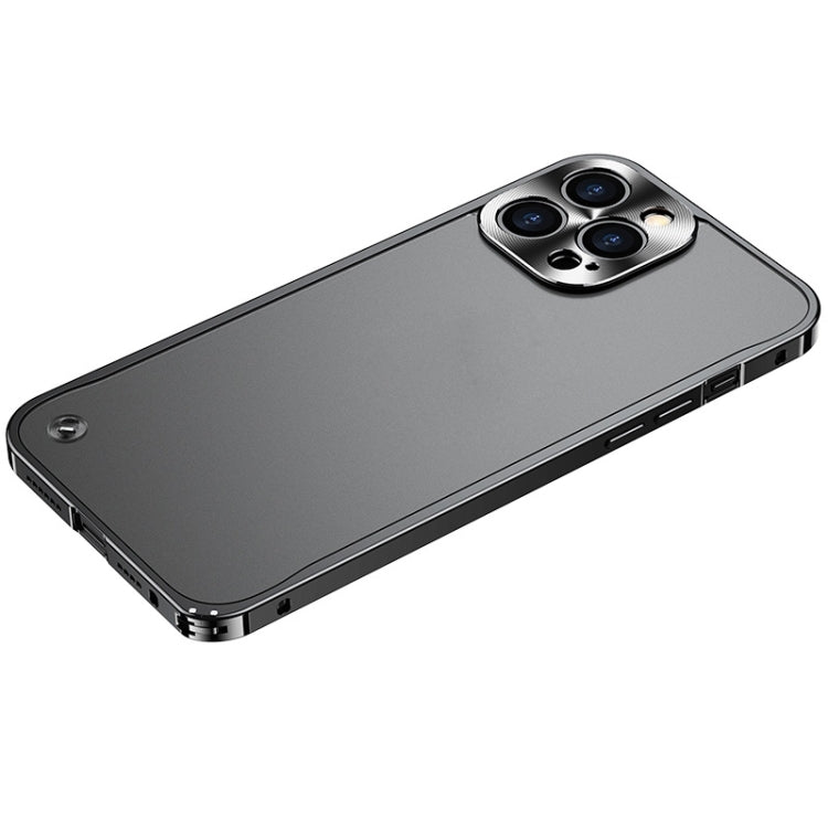 For iPhone 14 Pro Max Metal Frame + Frosted PC Phone Case