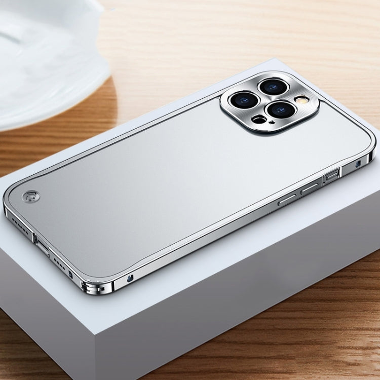 For iPhone 14 Pro Max Metal Frame + Frosted PC Phone Case