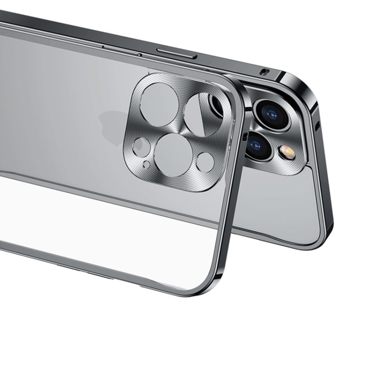 For iPhone 14 Pro Max Metal Frame + Frosted PC Phone Case