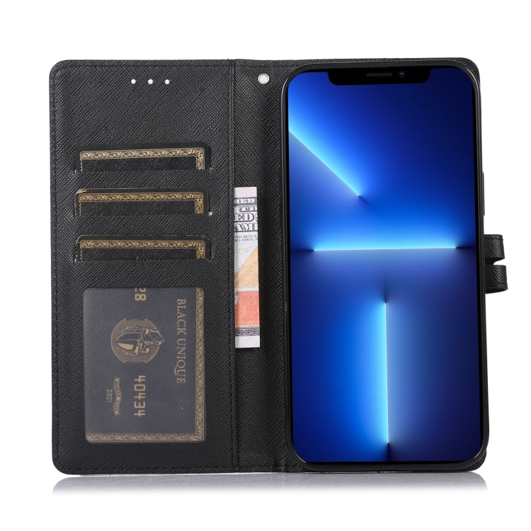 Cross Texture Horizontal Flip Leather Phone Case For iPhone 14 Pro Max