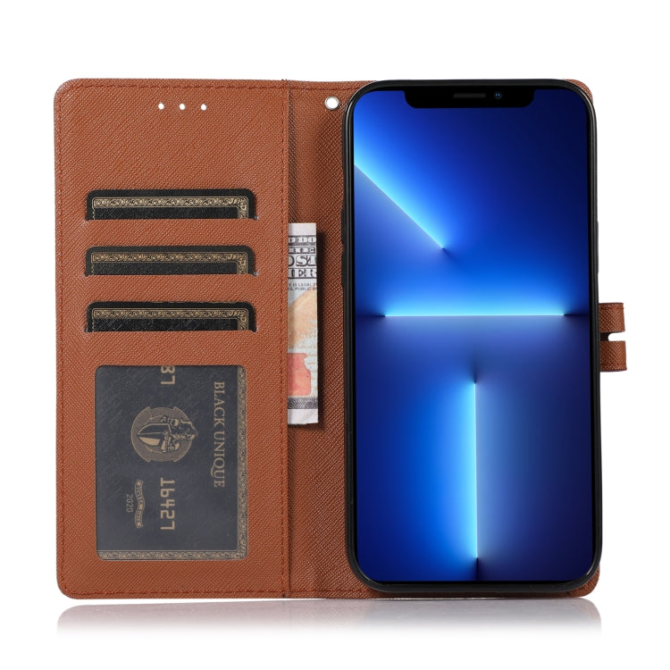 Cross Texture Horizontal Flip Leather Phone Case For iPhone 14 Pro Max