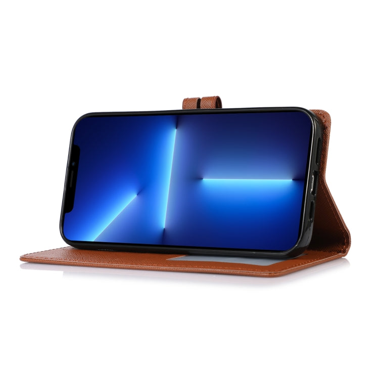 Cross Texture Horizontal Flip Leather Phone Case For iPhone 14 Pro Max