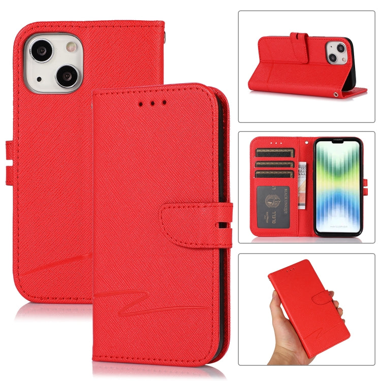 Cross Texture Horizontal Flip Leather Phone Case For iPhone 14 Pro
