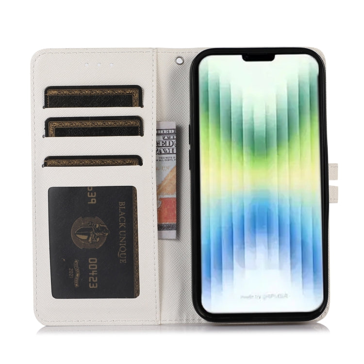 Cross Texture Horizontal Flip Leather Phone Case For iPhone 14 Max