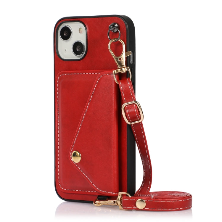 For iPhone 14 Plus Crossbody Wallet Card Bag Phone Case