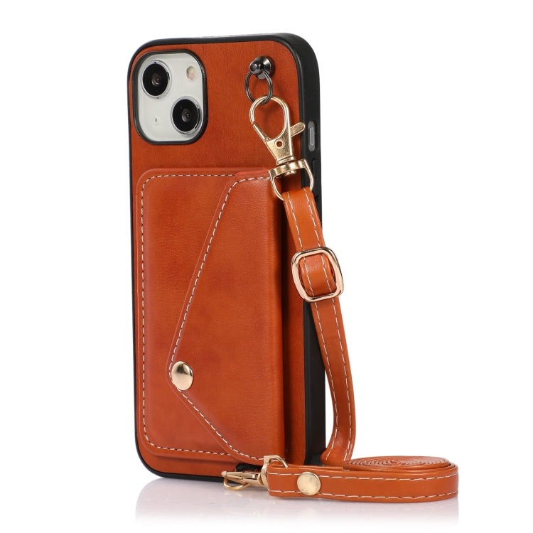 For iPhone 14 Plus Crossbody Wallet Card Bag Phone Case