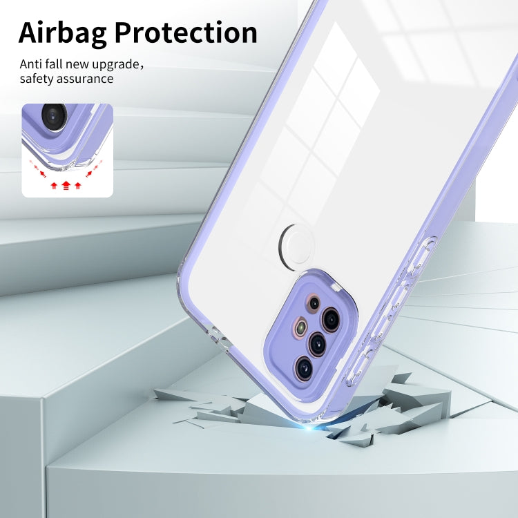 For Motorola Moto G20 3 in 1 Clear TPU Color PC Frame Phone Case