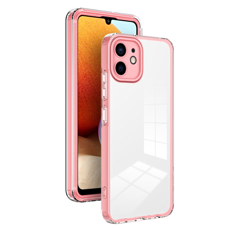 For iPhone 11 3 in 1 Clear TPU Color PC Frame Phone Case