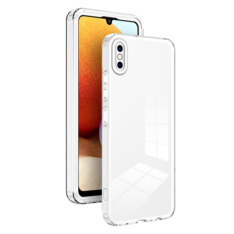 For iPhone X / XS 3 in 1 Clear TPU Color PC Frame Phone Case