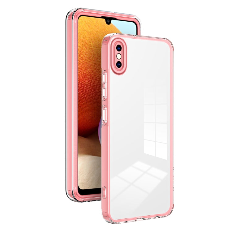 For iPhone X / XS 3 in 1 Clear TPU Color PC Frame Phone Case