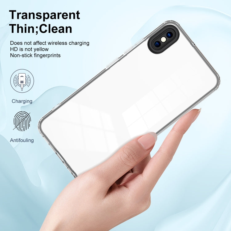 For iPhone X / XS 3 in 1 Clear TPU Color PC Frame Phone Case
