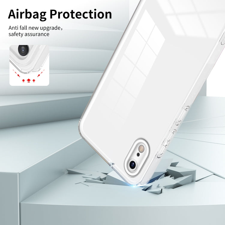 For iPhone XR 3 in 1 Clear TPU Color PC Frame Phone Case