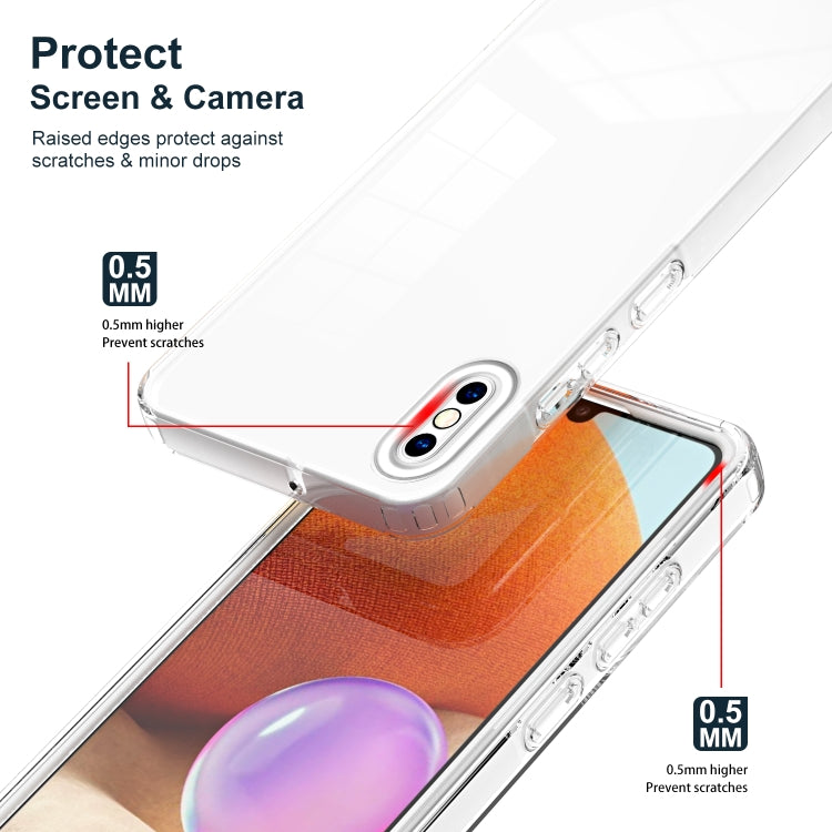 For iPhone XR 3 in 1 Clear TPU Color PC Frame Phone Case