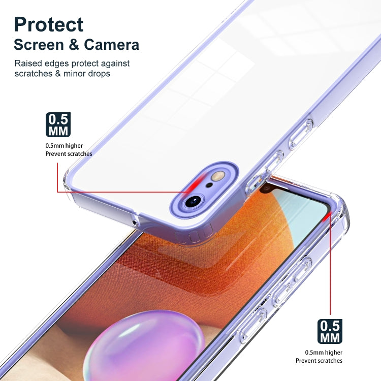 For iPhone XR 3 in 1 Clear TPU Color PC Frame Phone Case