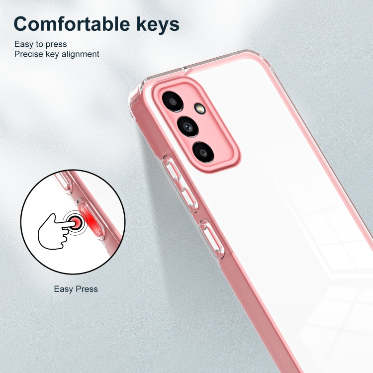 For Samsung Galaxy A13 5G 3 in 1 Clear TPU Color PC Frame Phone Case