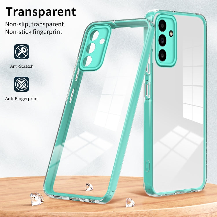 For Samsung Galaxy A13 5G 3 in 1 Clear TPU Color PC Frame Phone Case