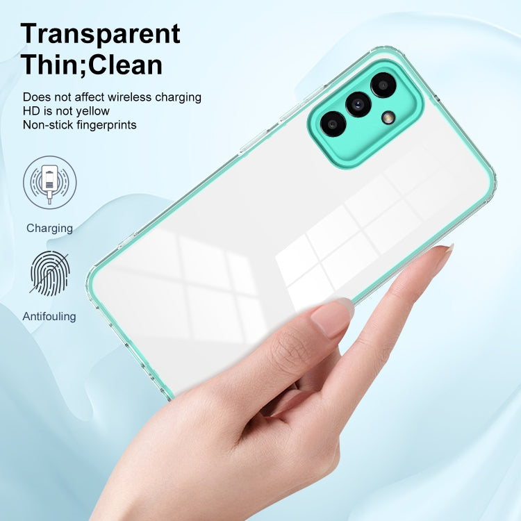 For Samsung Galaxy A13 5G 3 in 1 Clear TPU Color PC Frame Phone Case