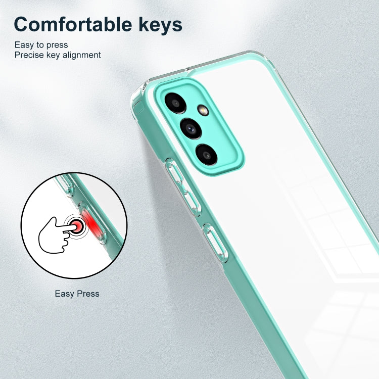 For Samsung Galaxy A13 5G 3 in 1 Clear TPU Color PC Frame Phone Case