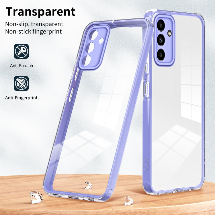For Samsung Galaxy A13 5G 3 in 1 Clear TPU Color PC Frame Phone Case