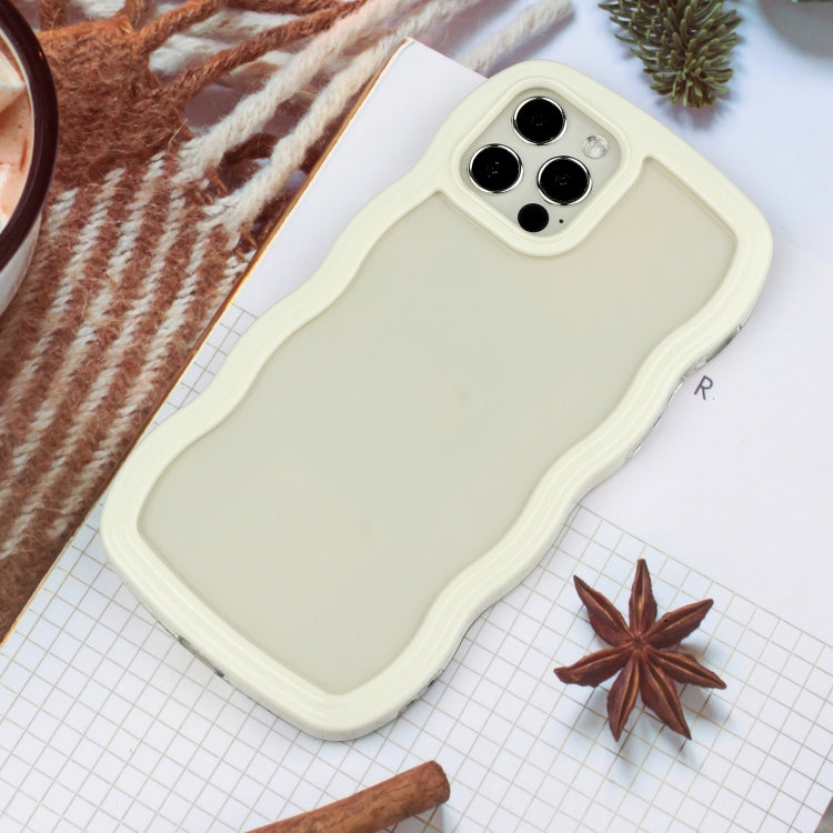 For iPhone 12 / 12 Pro Candy Color Wave TPU Clear PC Phone Case