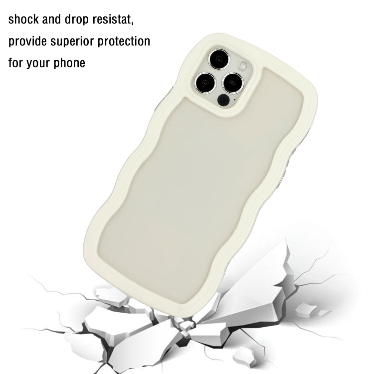 For iPhone 12 Pro Max Candy Color Wave TPU Clear PC Phone Case