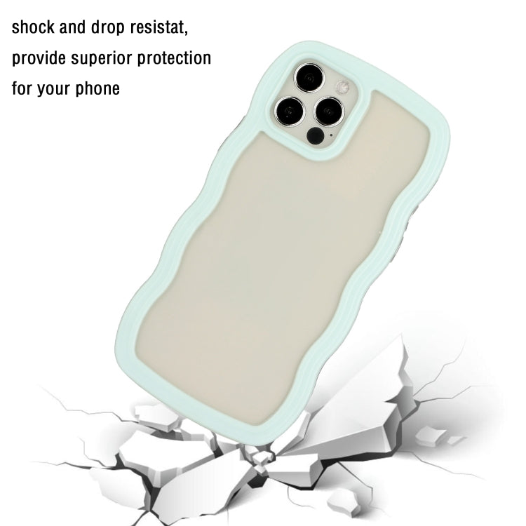 For iPhone 12 Pro Max Candy Color Wave TPU Clear PC Phone Case