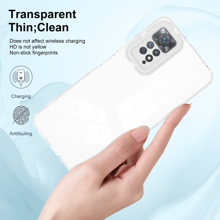 For Xiaomi Redmi Note 11 Pro 5G / 4G 3 in 1 Clear TPU Color PC Frame Phone Case