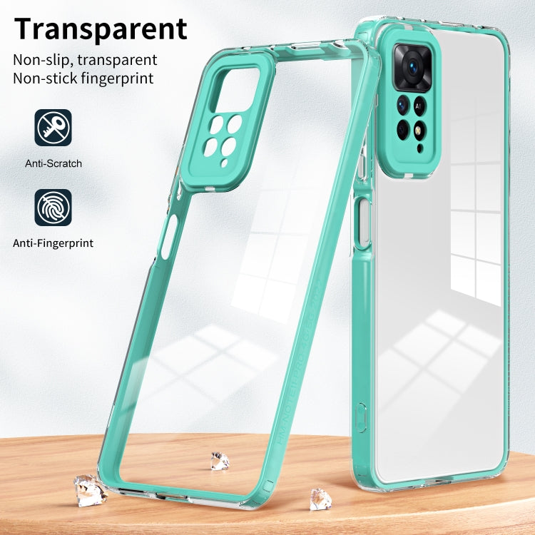 For Xiaomi Redmi Note 11 Pro 5G / 4G 3 in 1 Clear TPU Color PC Frame Phone Case