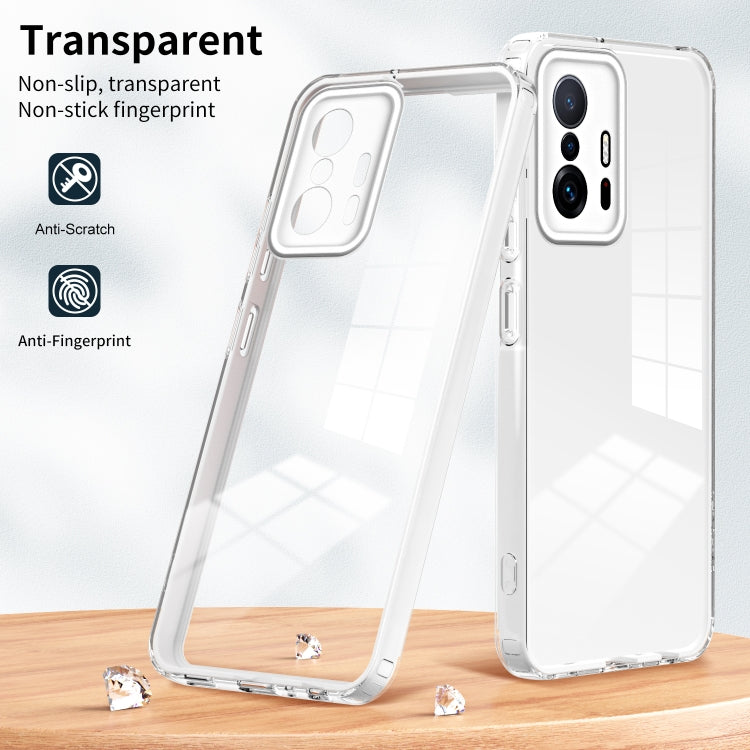 For Xiaomi 11T Pro 3 in 1 Clear TPU Color PC Frame Phone Case