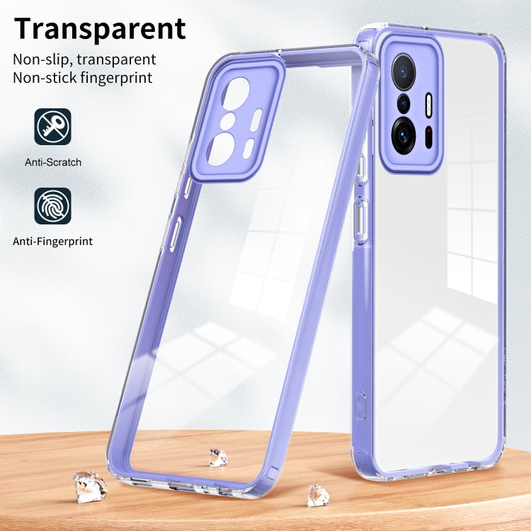 For Xiaomi 11T Pro 3 in 1 Clear TPU Color PC Frame Phone Case