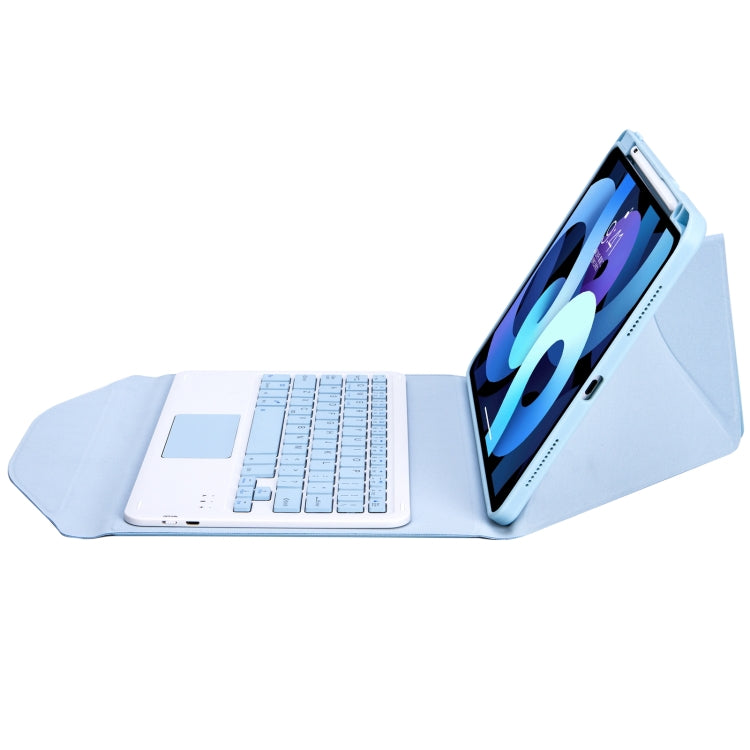 Z098B-A Pen Slot Touchpad Bluetooth Keyboard Leather Tablet Case For iPad Air 10.9 2022/2020