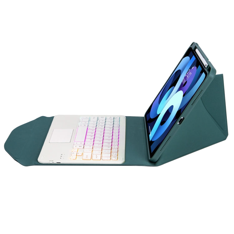 Z102B-AS Pen Slot Touchpad Backlight Bluetooth Keyboard Leather Tablet Case For iPad 10.2 2021/2020/2019