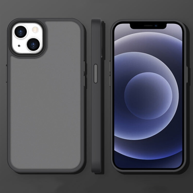 For iPhone 14 Plus Translucent Frosted Shockproof Phone Case