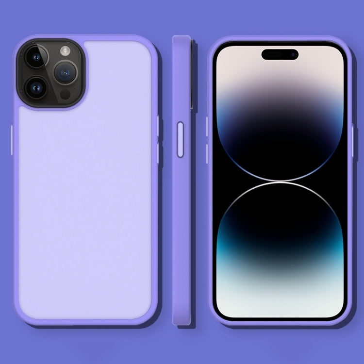 For iPhone 14 Pro Translucent Frosted Shockproof Phone Case