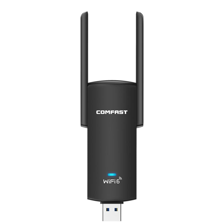 COMFAST CF-953AX 1800Mbps USB 3.0 WiFi6 Wireless Network Card with Antenna(Black)
